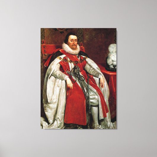 James I by Daniel Mytens キャンバスプリント (正面)
