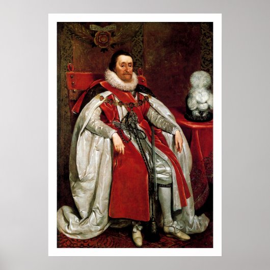 James I by Daniel Mytens ポスター (正面)