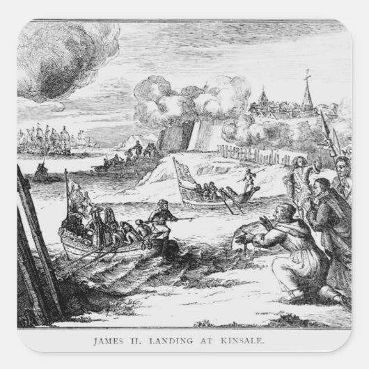 James II Landing at Kinsale, 1689年3月12日 スクエアシール (正面)