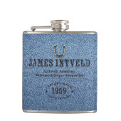 James Intveld Blue Denim Flask フラスク (正面)