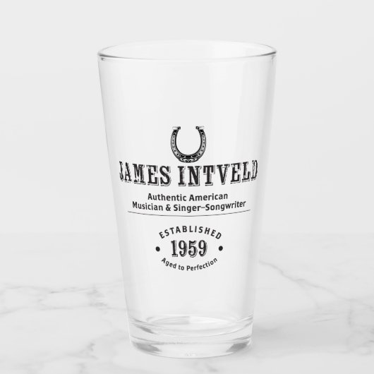 James Intveld Horseshoe Beer Glass タンブラーグラス (正面)