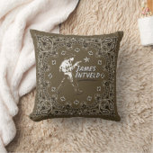 James Intveld Little Cowboy Brown Pillow  クッション (ブランケット)