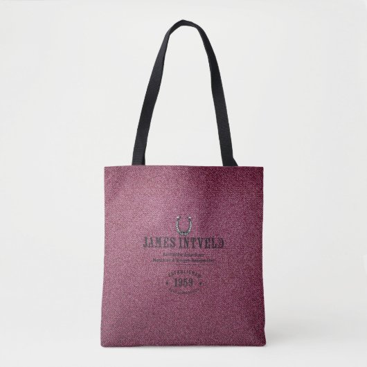 James Intveld Red Denim Tote Bag トートバッグ (正面)