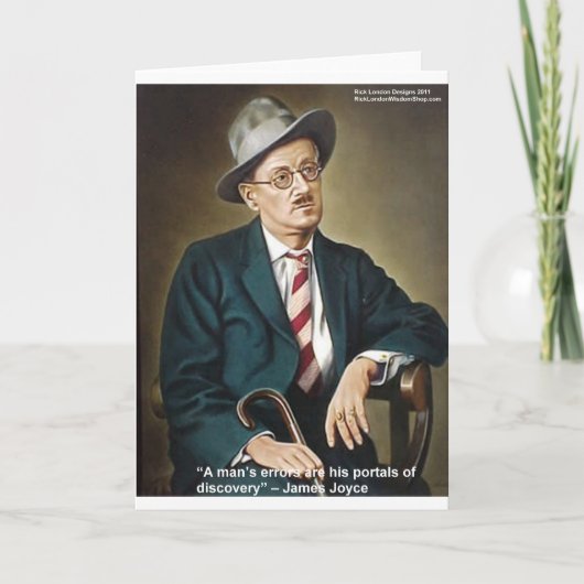 James Joyceの「エラー/ポータル」引用文贈答品とカード カード (正面)