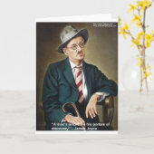 James Joyceの「エラー/ポータル」引用文贈答品とカード カード (黄色い花)