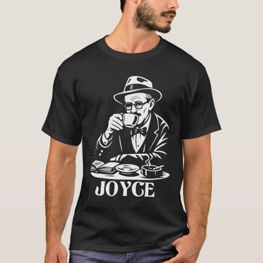 James Joyce Café Retro Reader T-Shirt Tシャツ (正面)