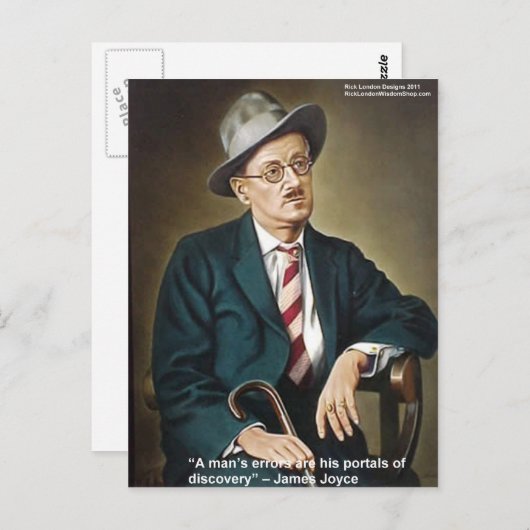James Joyce 「Errors/Portals」引用文・ギフト&カード ポストカード (正面/裏面)