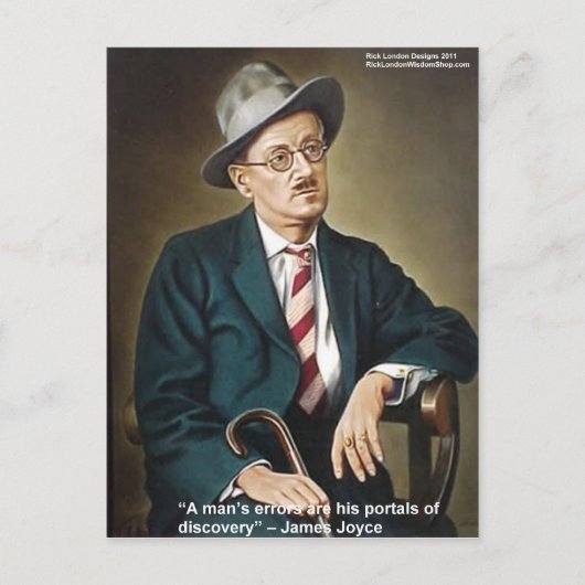 James Joyce "Errors/Portals" 引用 ギフト&カード ポストカード (正面)