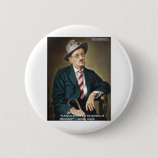 James Joyce "Errors/Portals" 引用 ギフト & カード 缶バッジ (正面)
