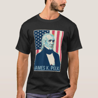 James K Polk米国国旗のシャツ Tシャツ