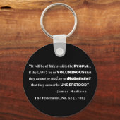 James Madison引用文(The Federalist, No. 62) キーホルダー (正面)