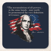 James Madison スクエアペーパーコースター (正面)