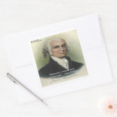 James Madison「哲学/常識」引用文 スクエアシール (封筒)