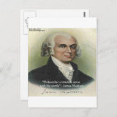 James Madison「哲学/常識」引用文 ポストカード (正面/裏面)