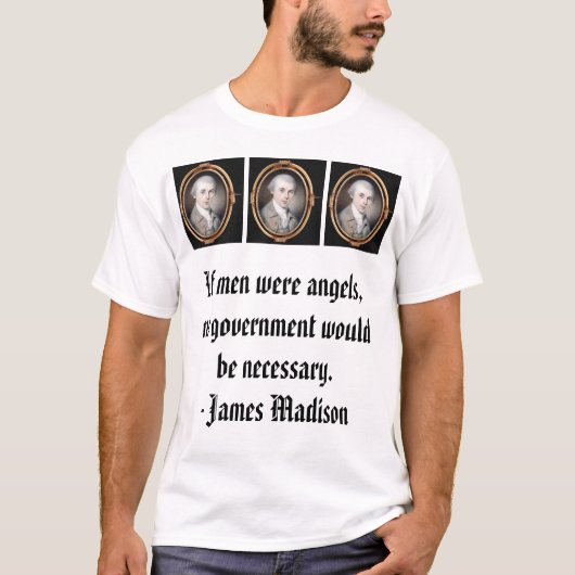james_madison_by_gilbert_stuart、ジェームズ・マディスン、… tシャツ (正面)