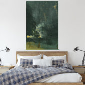 James McNeill Whistler – ノクターズインブラック金ゴールド キャンバスプリント (インサイチュ (寝室))