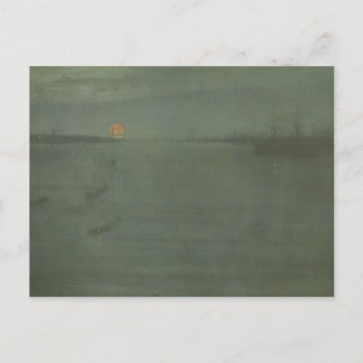 James McNeill Whistler – ノクターン – 青と金ゴールド ポストカード (正面)