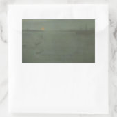 James McNeill Whistler – ノクターン – 青と金ゴールド 長方形シール (バッグ)