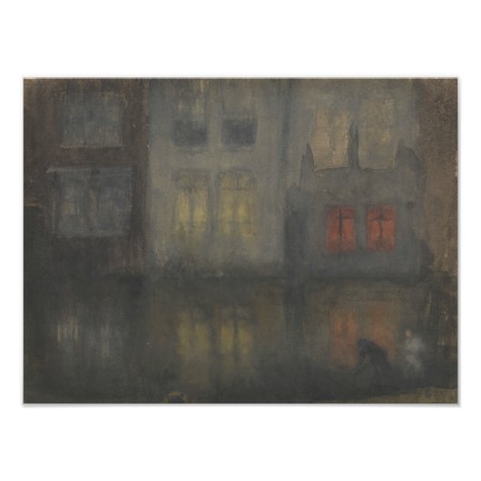 James McNeill Whistler – ノクターン – 黒と赤 フォトプリント (正面)