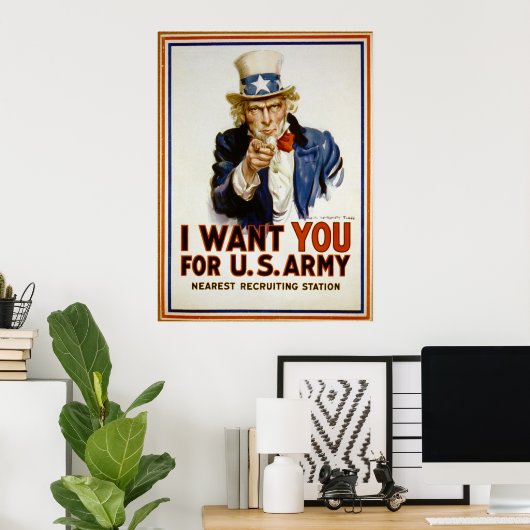 James Montgomery Flagによる米軍の一員としてほしい ポスター (ホームオフィス)