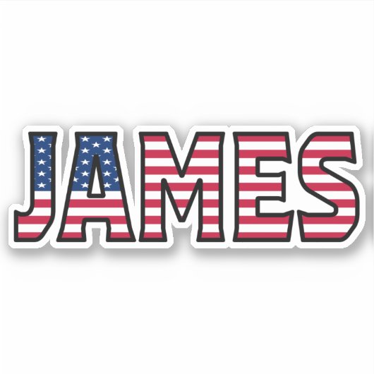 James Name Vorname USA Sticker Stickerset シール (正面)