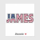 James Name Vorname USA Sticker Stickerset シール (シート)