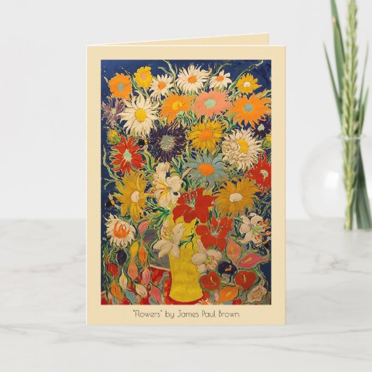 James Paul Brown Greeting Card「花」 カード (正面)