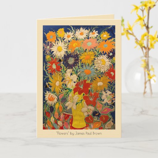 James Paul Brown Greeting Card「花」 カード (黄色い花)