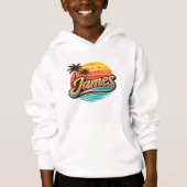 James Retro Sunset Tropical Name Design (正面)