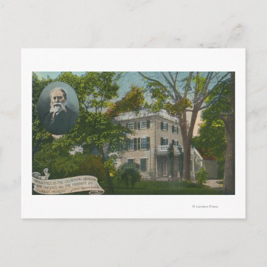 James Russell Lowell Homeの外部ビュー ポストカード (正面)