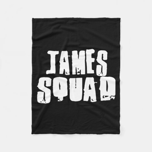 James Squad Name Funny James  フリースブランケット (正面)