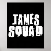 James Squad Name Funny James ポスター (正面)