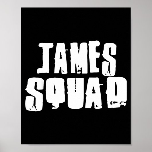 James Squad Name Funny James ポスター (正面)