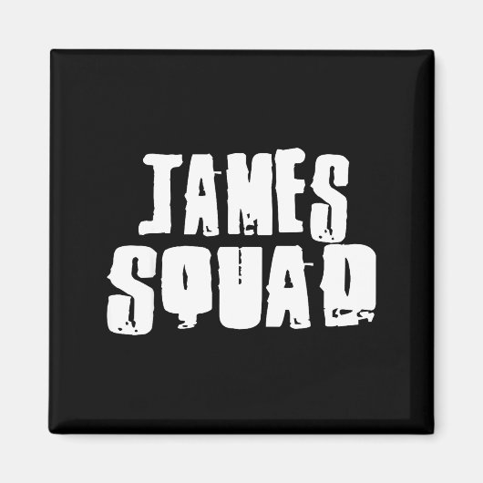 James Squad Name Funny James  マグネット (正面)