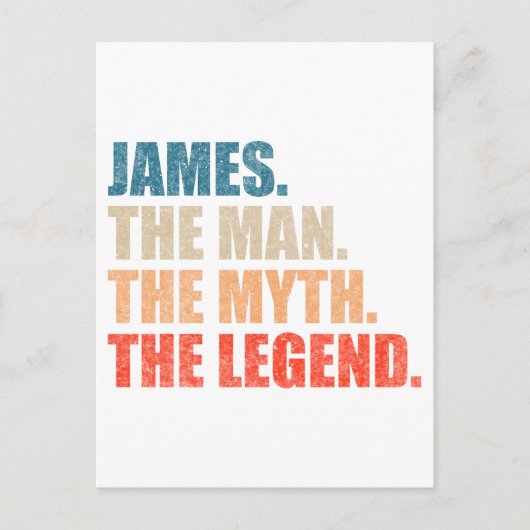 James The Man The Myth The Legend ポストカード (正面)