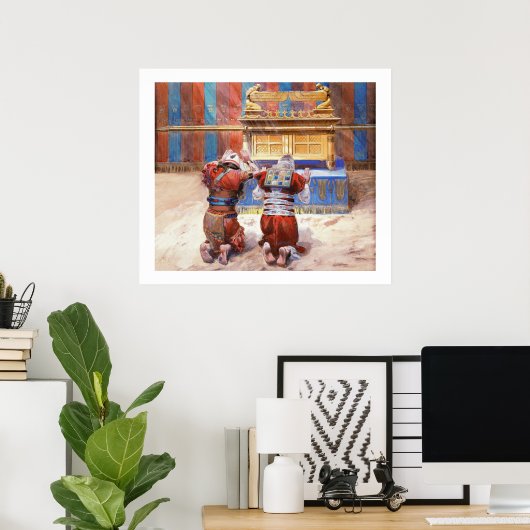 James TissotによるTabernacleでのモーセとジョシュア ポスター (ホームオフィス)