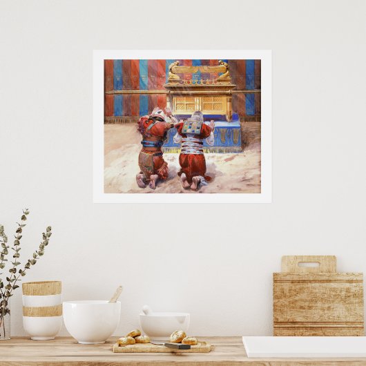 James TissotによるTabernacleでのモーセとジョシュア ポスター (キッチン)