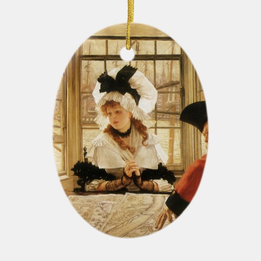 James Tissotの退屈な話、ヴィンテージファインアート セラミックオーナメント (正面)
