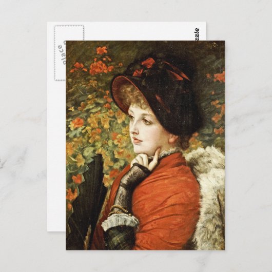 James Tissot -美しいのタイプ(またはKathleen Newton) ポストカード (正面/裏面)