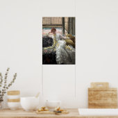 James Tissot Seaide (7月のポートレート標本) ポスター (キッチン)