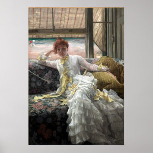 James Tissot Seaide (7月のポートレート標本) ポスター