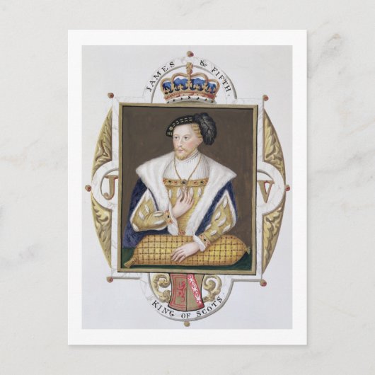 James Vのポートレート(1512-42)スコットランドの王 ポストカード (正面)