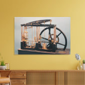 James Wattの蒸気機関の再構築 キャンバスプリント (インサイチュ (リビング))