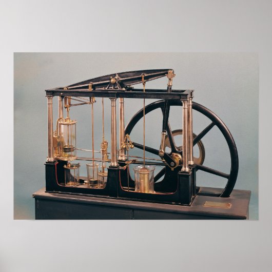 James Wattの蒸気機関の再構築 ポスター (正面)