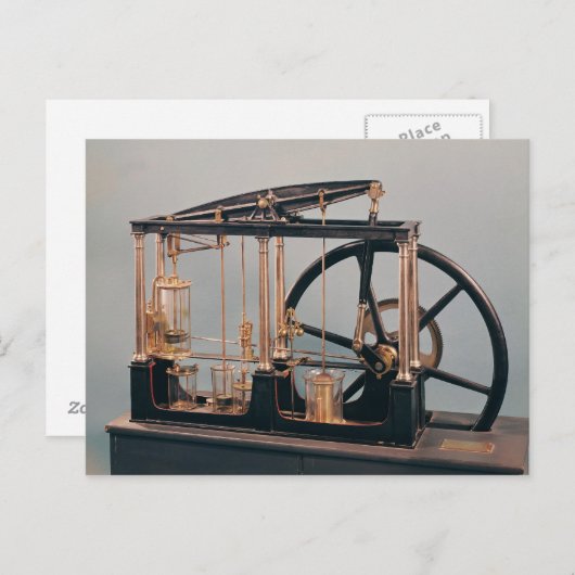 James Wattの蒸気機関の再構築 ポストカード (正面/裏面)