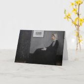 James Whistler – アーティストの母ポートレート カード (黄色い花)