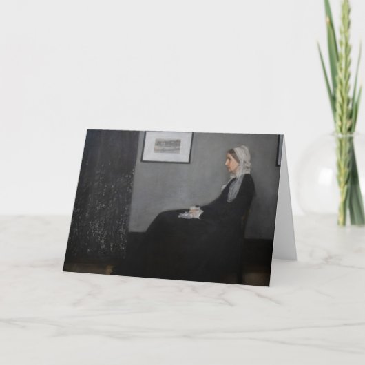 James Whistler – アーティストの母ポートレート カード (正面)