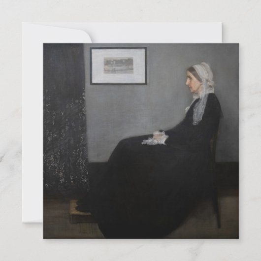 James Whistler – アーティストの母ポートレート サンキューカード (正面)