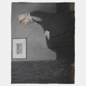 James Whistler – アーティストの母ポートレート フリースブランケット (正面)