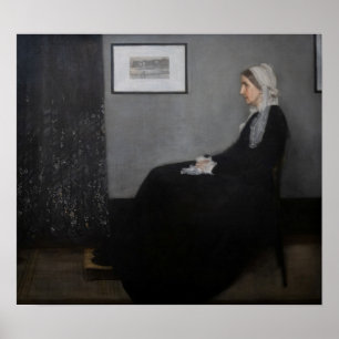 James Whistler – アーティストの母ポートレート ポスター